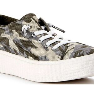 Stylish Camouflage Lace-Up Sneakers Madden NYC